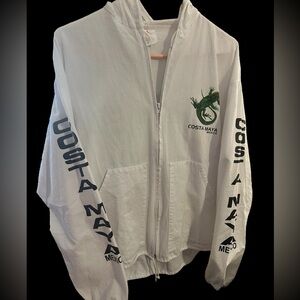 VTG 90’s Costa Maya Mexico Iguana Full Zip Light Weight Jacket Size Large